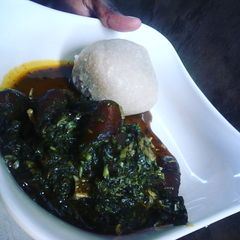 A picture of Editan Soup Paired with Eba.