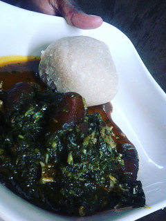 A picture of Editan Soup Paired with Eba.