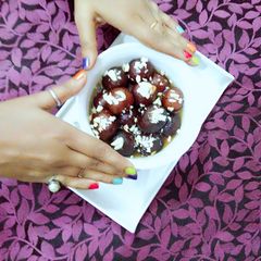 Sweet potatoes Gulab jamun A picture of Sweet potatoes Gulab jamun.