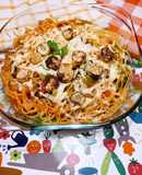 Espaguetis con fideos de calabacín