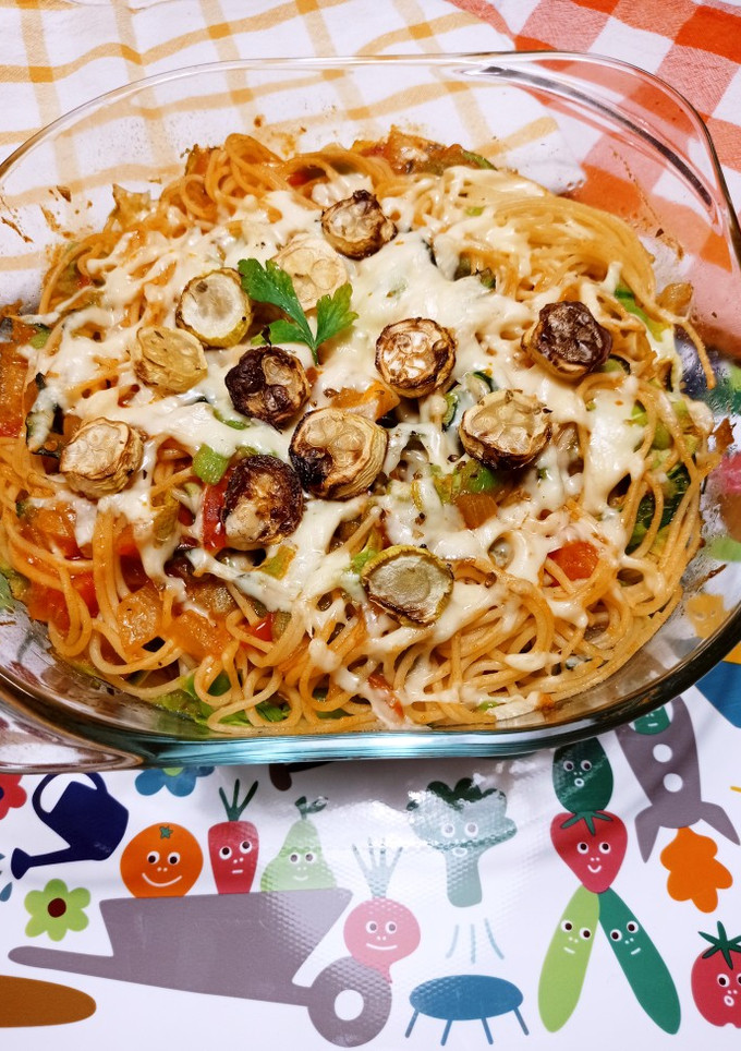 Una foto de Espaguetis con fideos de calabacín