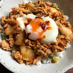 A picture of Pork Mince & Kimchi Rice Bowl.