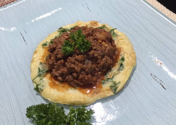 Crepioca à bolonhesa