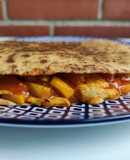 Quesadillas de pollo y champiñones