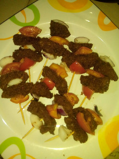 A picture of Home made tsire.
