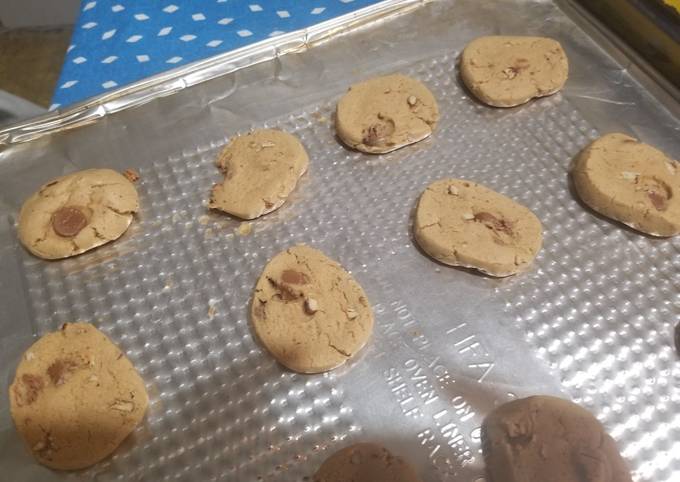 Peanut Butter Cookies with chocolate chips and walnuts