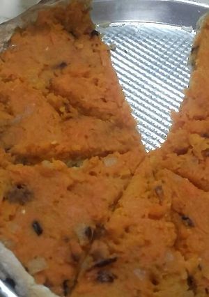 Una foto de Tarta de calabaza y zanahorias