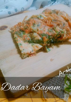 Foto resep Telur Dadar Bayam dan Wortel