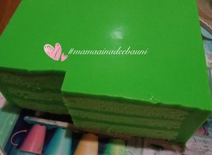 Gambar Kek Pandan Layer Custard