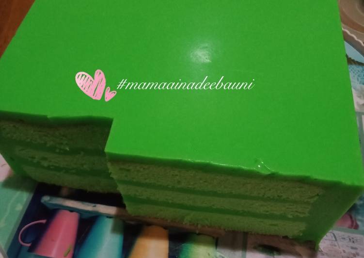 Kek Pandan Layer Custard, Resepi Percuma 2021