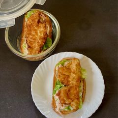 A picture of Spicy Buttermilk Chicken Sandwich on Coleslaw (Tiffin recipe).