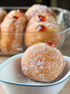 A picture of Soft and Fluffy Jelly Donuts.