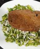 Tallarines verdes con brócoli