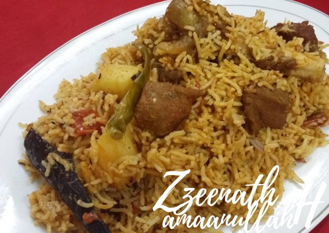 Hyderabadi Mutton Tahari/Hyderabadi Mutton Pulao
