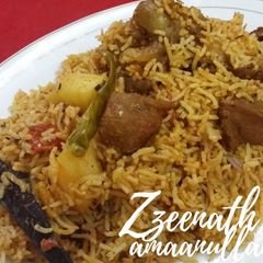 A picture of Hyderabadi Mutton Tahari/Hyderabadi Mutton Pulao.