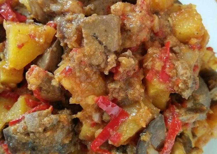 Sambel goreng ampela ati+kentang