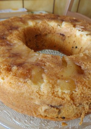 Foto principal de Bizcocho de vainilla con manzana y sésamo negro