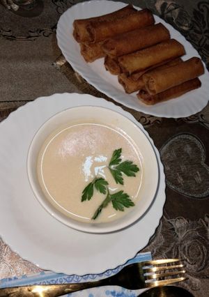 صورة لوصفة حساء الدجاج🤎