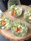 Taboulé de brocoli, chou fleur, feta et grenade