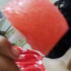 A picture of Roohafza ice popsicles.
