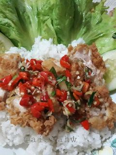 Foto resep Ayam geprek sambel matah