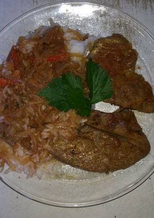 Una foto de Bife de hígado a la criolla