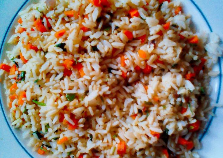 Vegetable Fried Rice using left over rice
