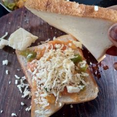 A picture of Vegetable cheese sandwich kids favourite 😋😋.