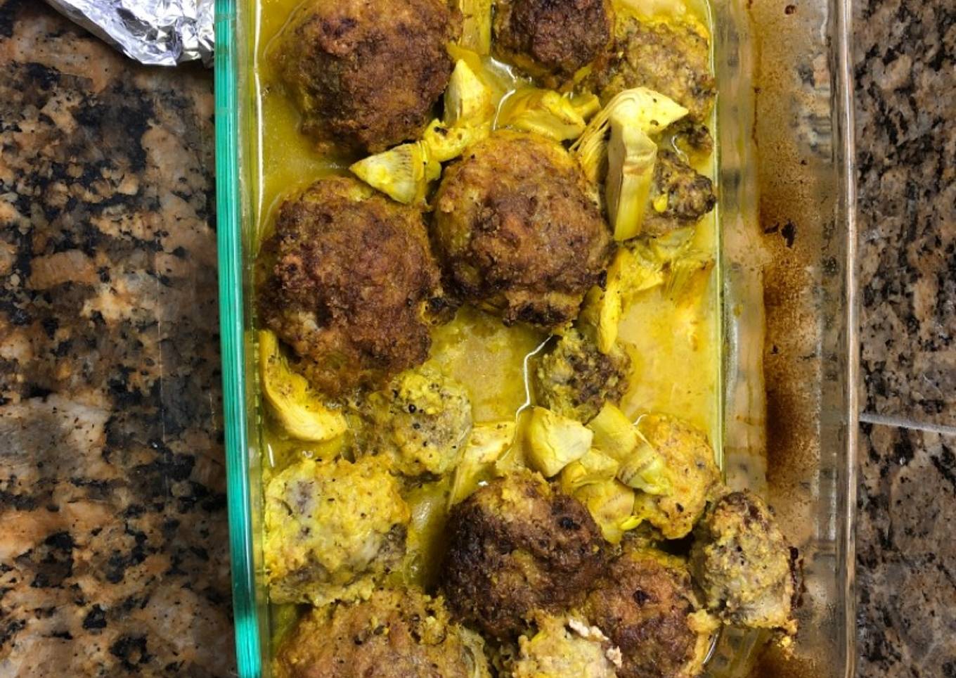 Bolitas de carne con artishok