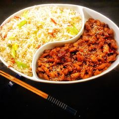 A picture of Mongolian Chicken.