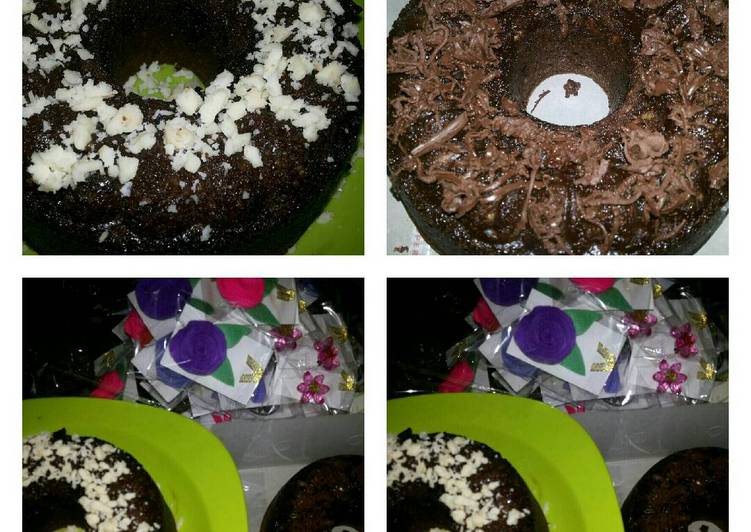 Bronis coklat kukus coklat leleh di dlm