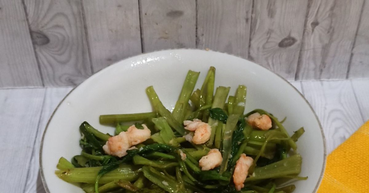 Tumis kangkung udang