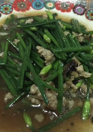 รูปของ ผัดดอกไม้กวาดหมูสับ