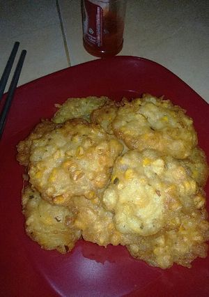 Foto resep Bakwan jagung gurih, enak, dan simpel