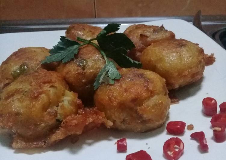 Perkedel kentang daging lembuut