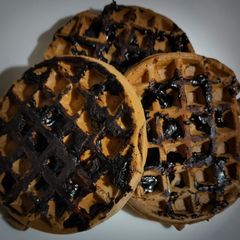 A picture of Cocoa chocolate Waffles 🧇.