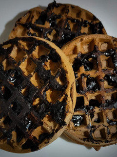 A picture of Cocoa chocolate Waffles 🧇.