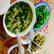 Canh cua đồng với rau mùng tơi