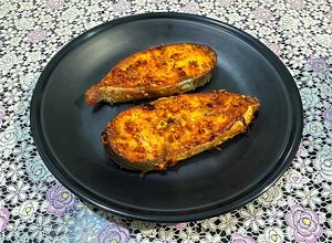 Hình của món SP.0823 - Cá Basa Nướng Muối Sả Nghệ.