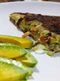 Tortilla de camarones con calabacín