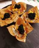 Canapés de Gulas & Ahumados