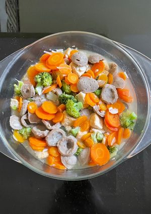 Foto resep Capcay kuah bakso tahu simple keto friendly