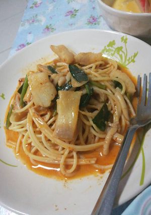 รูปของ สปาเก็ตตี้ต้มยำดอรี่(สูตรใส่กะทิ)