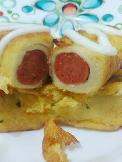 Foto resep Roti Gulung Sosis Mayo