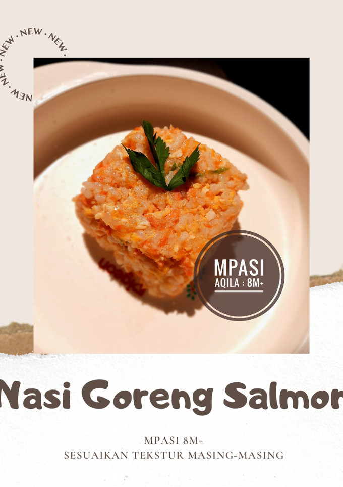 Foto resep MPASI 8M+ : Nasi Goreng Salmon