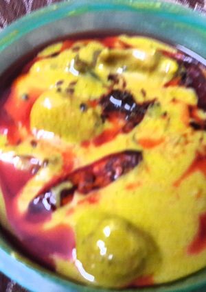 A picture of Punjabi kadi Pakoda.