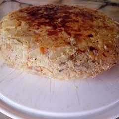 Una foto de Tortilla de papas rellenas
