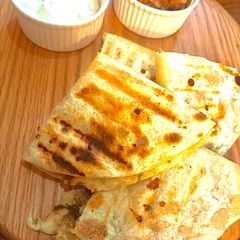 A picture of Chicken Quesadilla (kei•suh•dee•uh).