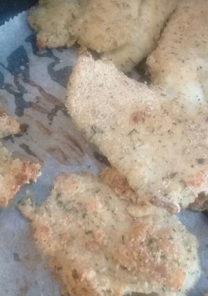 Una foto de Brotola empanizada al horno