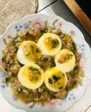 Món cho bé : Đậu hũ trứng sốt thịt